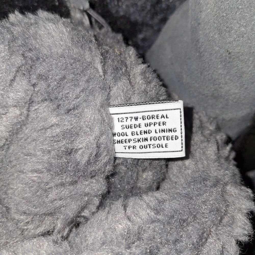 Rare Bearpaw Size 7 1277W - Boreal Tall Winter Boots Wool Blend Lining Sheepskin